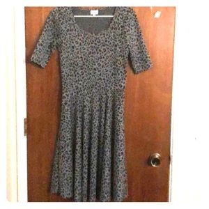 LuLaRoe Vintage Leopard Print Nicole Dress